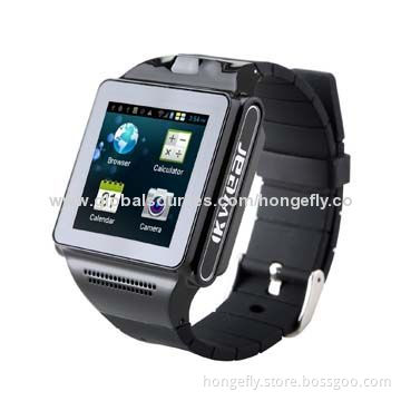 Watch Phone, 1.54 Inches, Android 4.0, MTK6577, GPS, Quad Band, 6 Colors with 5.0MP Camera